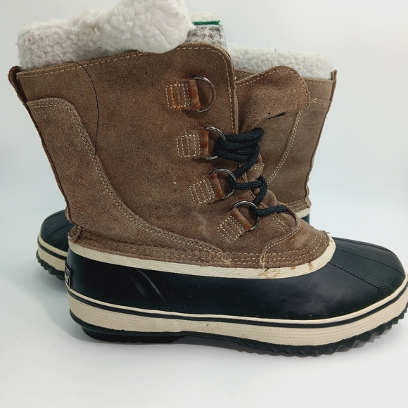 Men\'s Brown and Black Snow Boots